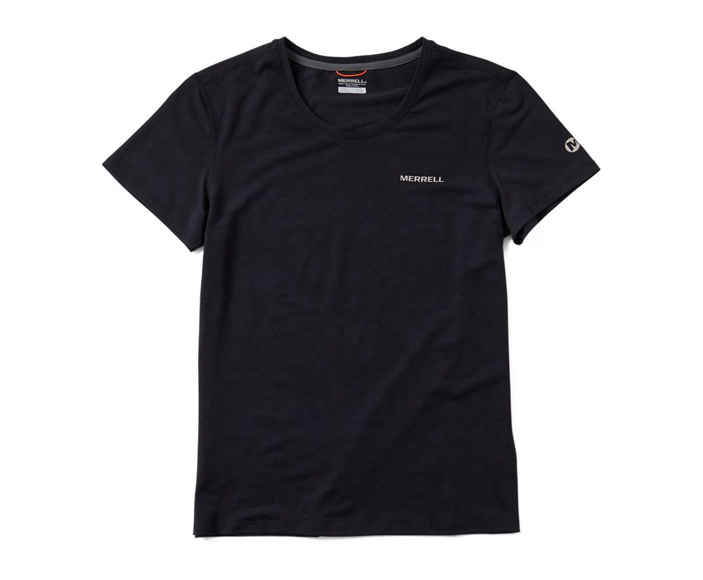Merrell Kort Ærme Dame - Tencel™ Tee - Sort - MEP781429